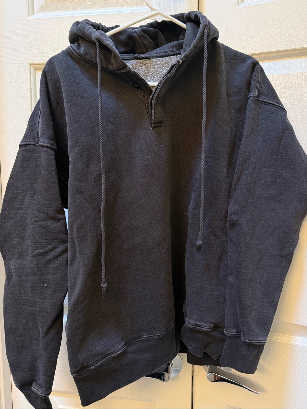 Brandy Melville Washed Black Pullover Hoodie